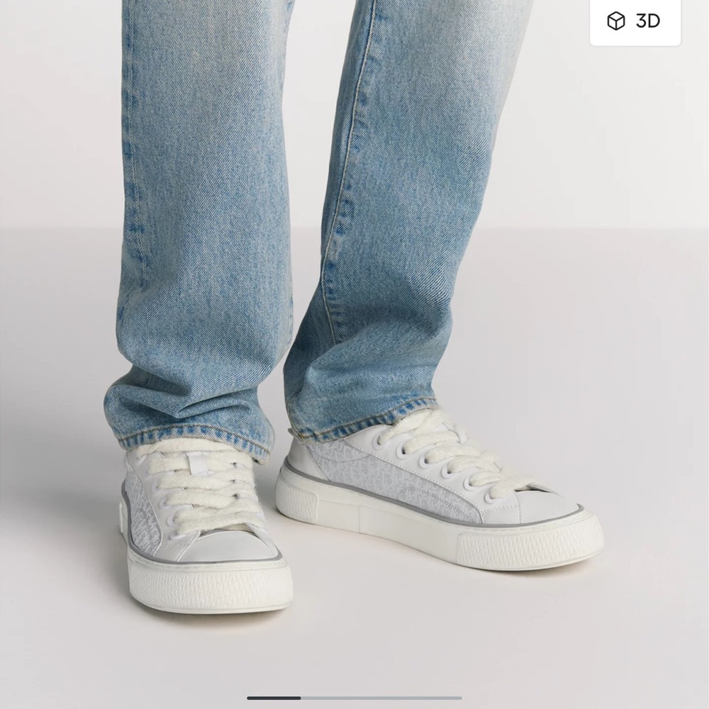 Dior B33 Spin Sneakers - White and Gray - Picture 3 of 12